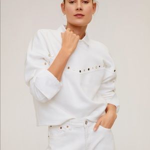 MANGO mirrored crystal sweatshirt
